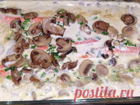 Запеченный лосось с грибным сливочным соусом | Энни Чаморро кухни