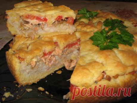 ЗАКУСОЧНЫЙ ПИРОГ с рисом, рыбой и грибами - LiveInternet