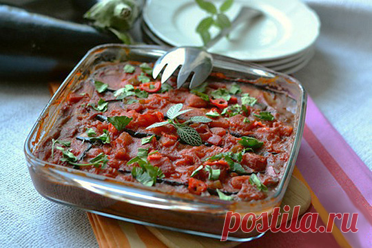 Запеченные баклажаны с фасолью — Домашний уют