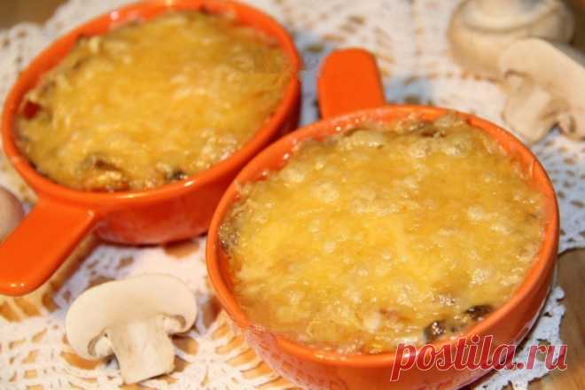 Как приготовить жульен с шампиньонами и сыром. - рецепт, ингридиенты и фотографии