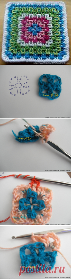 Интересный квадрат крючком