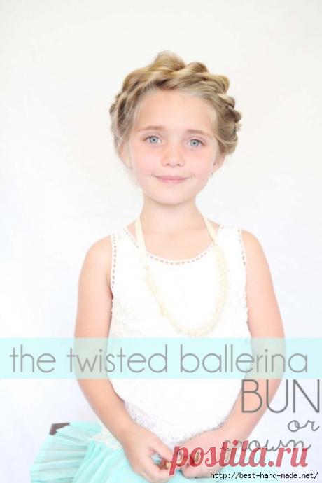 "Витая корона" - милая прическа для девочек