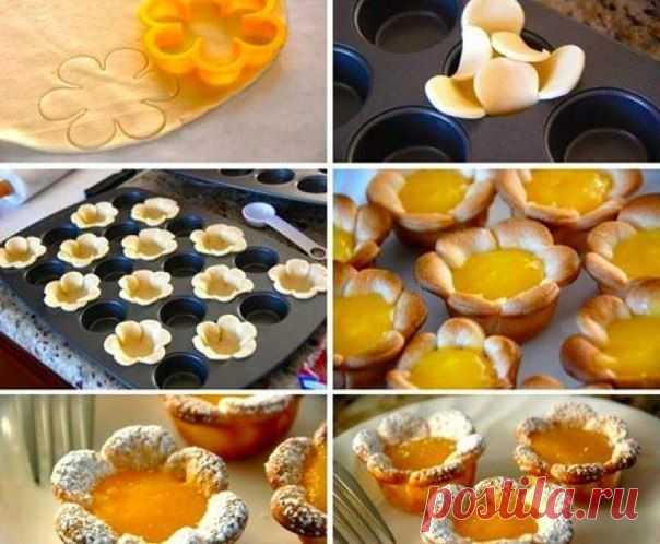 Удивительный рецепт - цветы-корзиночки!.