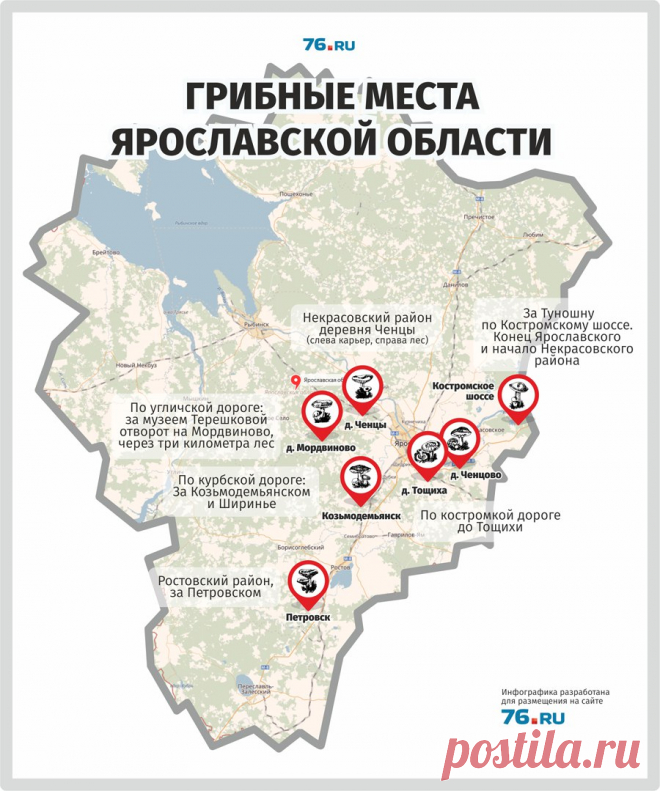 Народная карта самых грибных мест