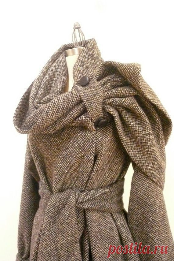 Maria Severyna Black Tan Off White Tweed Italian Wool thread Jacket Coat…