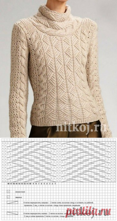 DataLife Engine > Версия для печати > Жилет и свитер одинаковым узором спицами