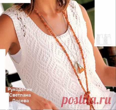 Стильное лето в ажуре! Вяжем восхитительные топы (схема+описание) | Рукоделие Светлана Лосева | Дзен