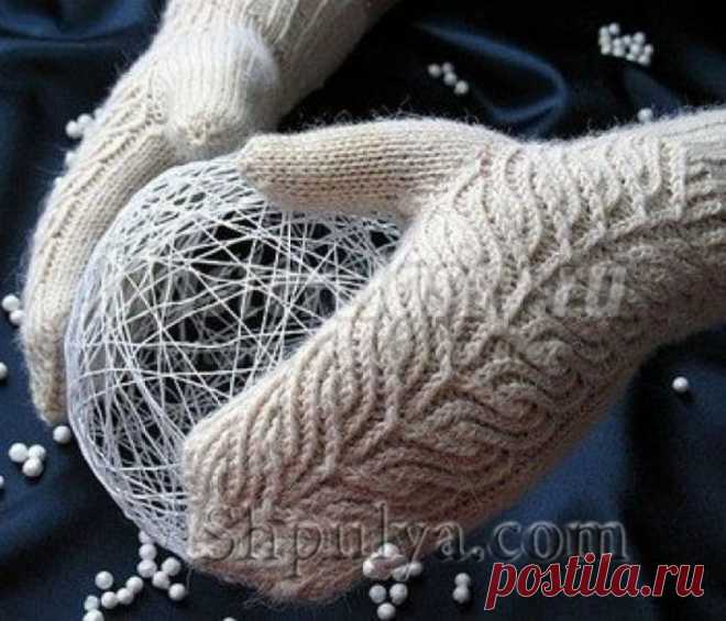 www.SHPULYA.com - Варежки спицами 