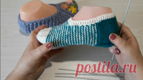 Самые простые следки спицами без шва. от 36 до 40 размера | От скуки на все руки. | Яндекс Дзен