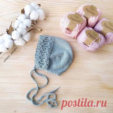 Чепчик спицами. Схема | Вязание спицами для детей