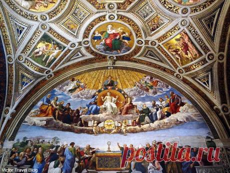 The decorated ceilings of the Vatican Museums. Rome, Italy. On entering every single hall of the Vatican, look at the ceilings. Select the longest route to overview the halls of the Vatican museums, and you will see plenty of masterpieces which are often as magnificent as the Cappella Sistina, and without any photo restrictions. www.victortravelb...| Victor Tribunsky приколол(а) это к доске Bella Italia