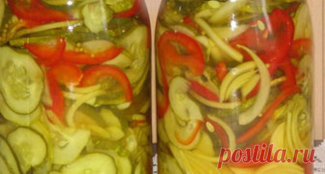 огурцов в желатине с луком и специями,