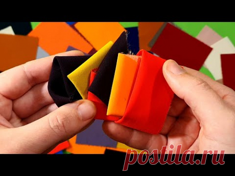 Собирала даже маленькие кусочки ткани. Смотрите, что из них можно сделать. Diy