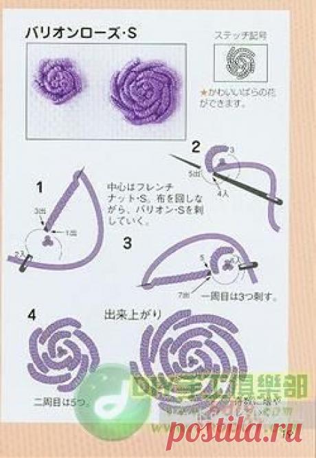 Вышивка "рококо" - техника и схемы. — Тайкино Корольковство