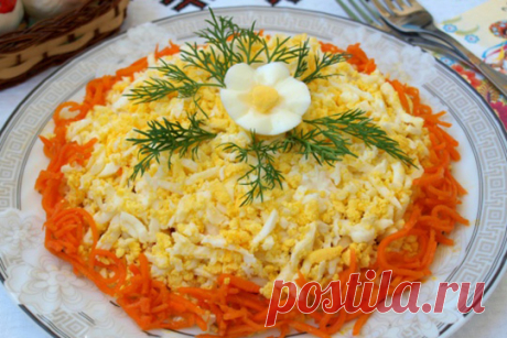 Салат с курицей и корейской морковью | mojakuhnja.ru Салат с курицей и корейской морковью mojakuhnja.ru Салат с курицей и корейской морковью