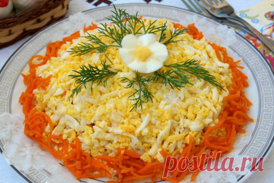 Салат с курицей и корейской морковью | mojakuhnja.ru Салат с курицей и корейской морковью mojakuhnja.ru Салат с курицей и корейской морковью