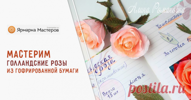 Мастерим голландские розы из гофрированной бумаги | Журнал Ярмарки Мастеров Мастерим голландские розы из гофрированной бумаги – бесплатный мастер-класс по теме: Do It Yourself / Сделай сам ✓Своими руками ✓Пошагово ✓С фото