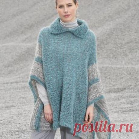 Пончо - Женщина - Осень / Зима - модели | Katia.com Шаблон Пончо Женщины Осень / Зима КАТЯ