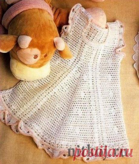 Детское летнее платье крючком » Ниткой - вязаные вещи для вашего дома, вязание крючком, вязание спицами, схемы вязания