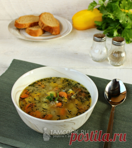 Суп с кабачками и рисом