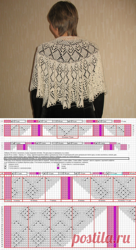 ШАЛЬ  Modified Hannah's Shawl