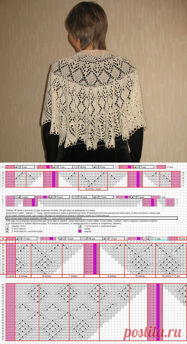 ШАЛЬ  Modified Hannah's Shawl
