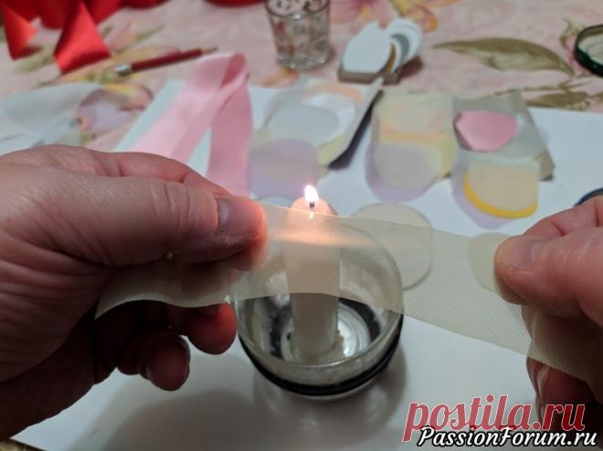 МК по обжигу тканей и лент на свече в цветоделии. Часть 3. - запись пользователя Enik2217 (Елена Палагута) в сообществе Прочие виды рукоделия в категории Цветы из ткани
