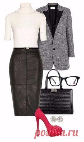 С чем стильно сочетать кожаную миди юбку. — Модно / Nemodno