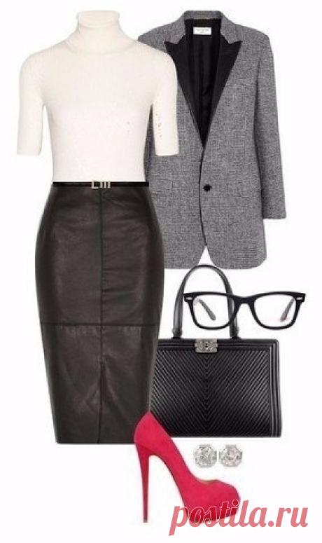 С чем стильно сочетать кожаную миди юбку. — Модно / Nemodno