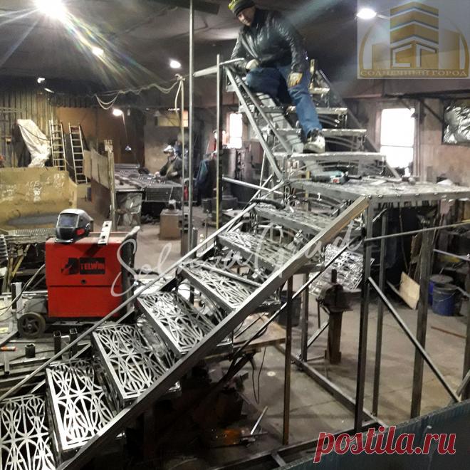 Кованая лестница. Рабочий процесс