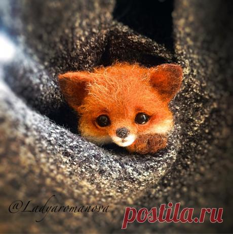 Милые карманные зверята из шерсти