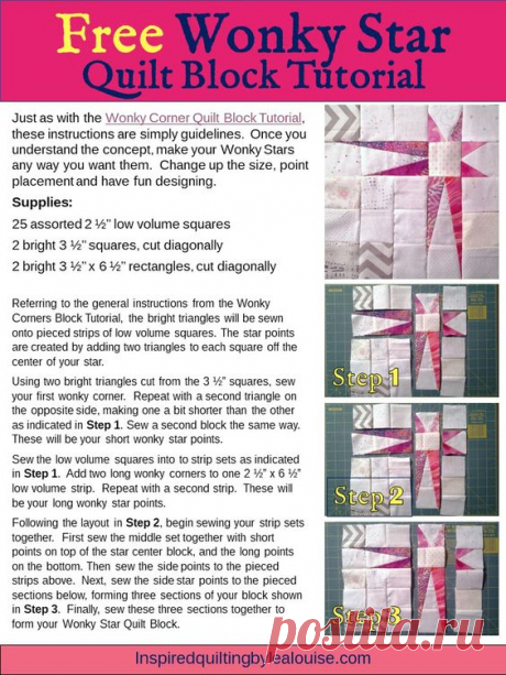 How to Make Wonky Corner Quilt Blocks Tutorial - Inspired Quilting by Lea Louise