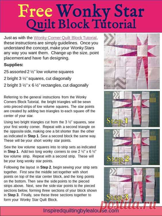 How to Make Wonky Corner Quilt Blocks Tutorial - Inspired Quilting by Lea Louise