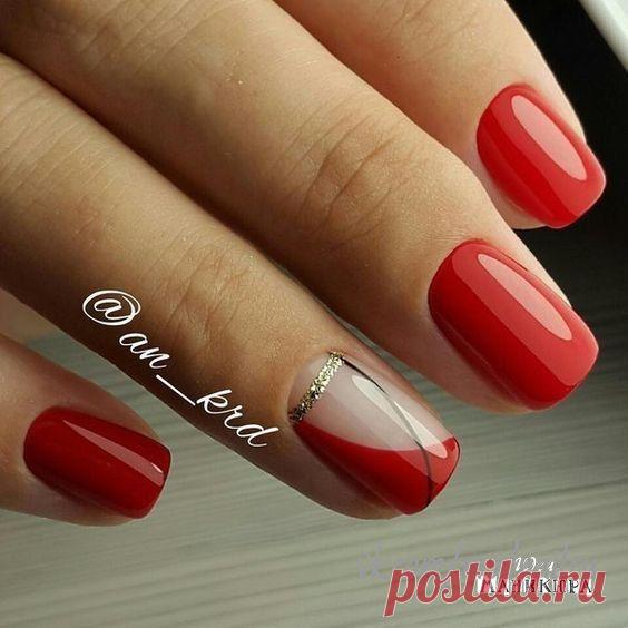 Красный маникюр 2021 тенденции фото Красный маникюр 2021 модные тенденции фото, красный маникюр с дизайном фото, красный маникюр на короткие и длинные ногти, красный маникюр с цветами, стразами, блестками, френч, матовый...