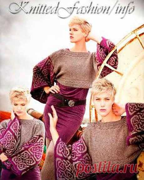 Пончо с узорами - KnittedFashion.info