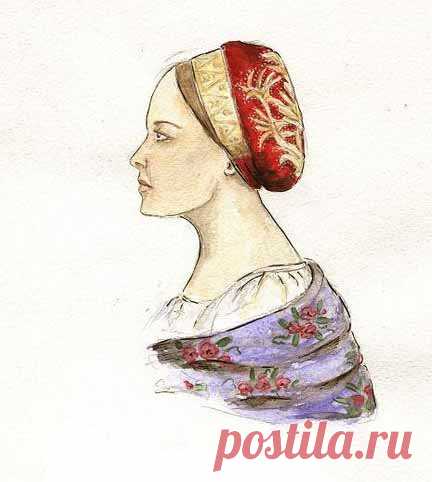 Нашла интересное! Старинные женские шапочки с выкройкой и описанием