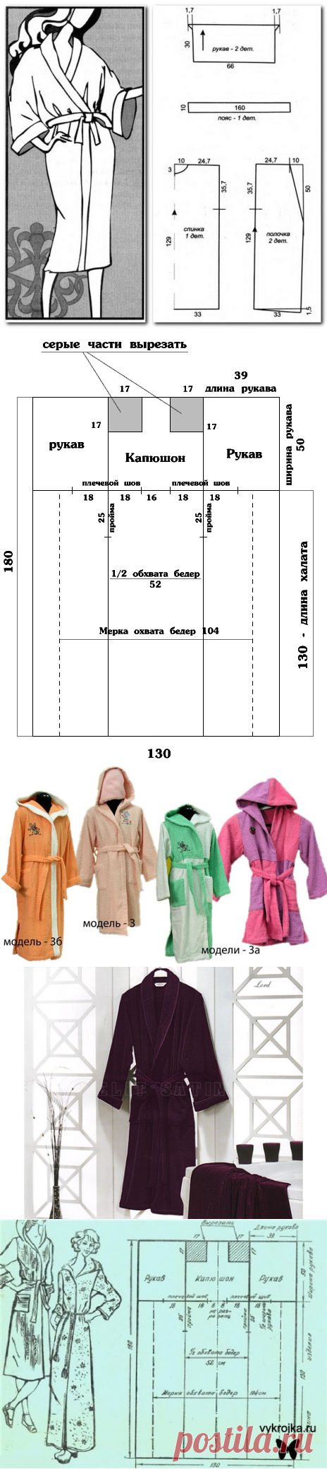 » Выкройка махрового халата