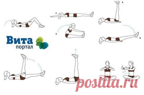 ПЛОСКИЙ ЖИВОТИК !!!  **Комплекс  из 6 упражнений для подтянутого и плоского живота.