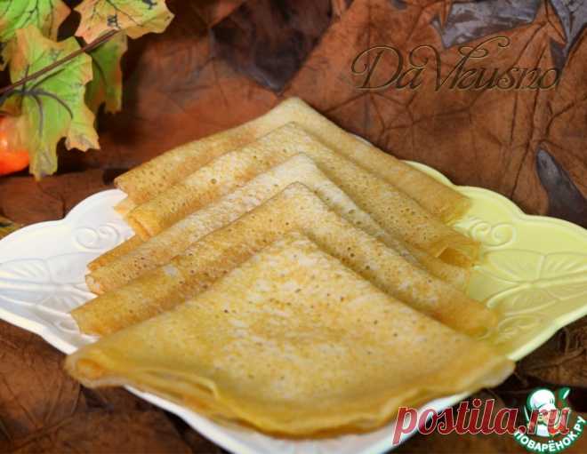 Тонкие блины на ряженке и кипятке – кулинарный рецепт