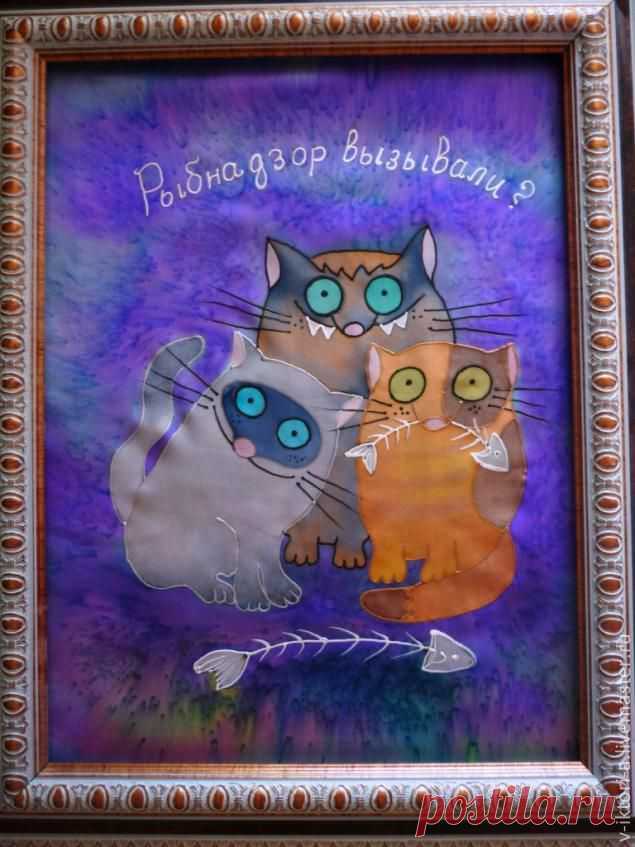 РЫБНАДЗОР.(панно)МК  Холодный батик.от Виктории Игнатовой. - Ярмарка Мастеров - ручная работа, handmade