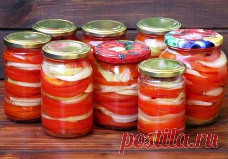 Маринованные помидоры дольками (кольцами) с маслом и с луком на зиму. Рецепт-сказка, салат-песня! | В саду у Валентинки | Яндекс Дзен