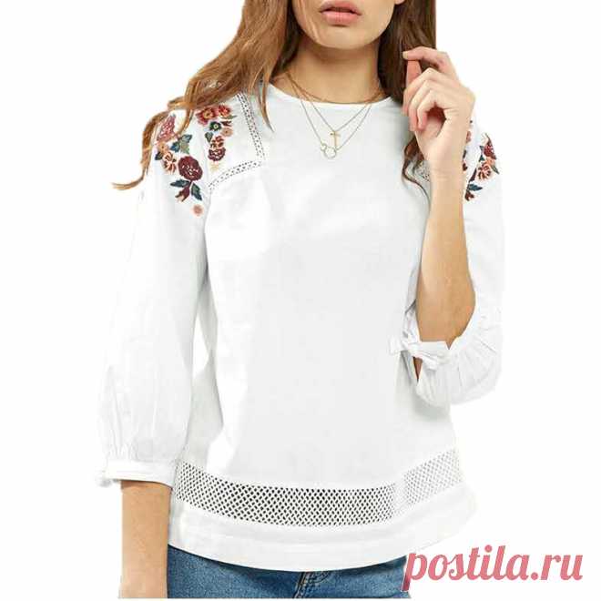 women blouses Picture - More Detailed Picture about 2017 весна новая мода вышивка женщины рубашки с длинным рукавом женская clothing кружева женщины топы сращивания белые женщины блузки Picture in Блузки и рубашки from LALO | Aliexpress.com | Alibaba Group