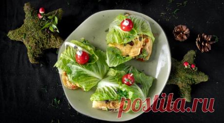 Треугольники из омлета с начинкой из авокадо-сальсы, упакованные в листья салата — ПУТЕШЕСТВУЙ ПО САЙТУ.
