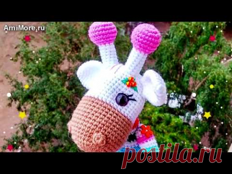 Амигуруми: схема Радужный жираф. Игрушки вязаные крючком - Free crochet patterns.