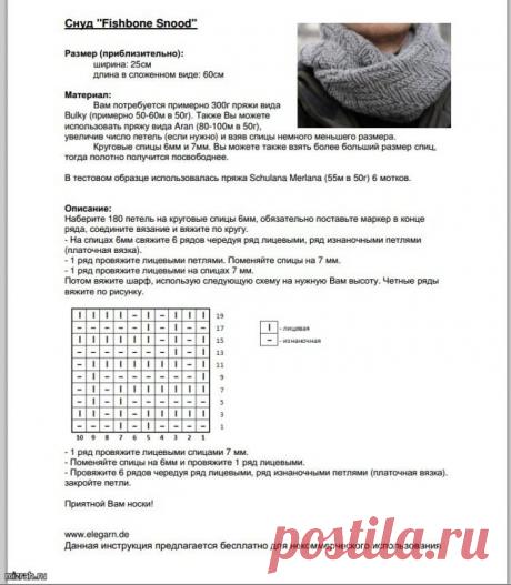 Как связать женский шарф снуд спицами для начинающих пошагово? Какими спицами вязать снуд, сколько петель набирать, как выбрать узор и размеры?