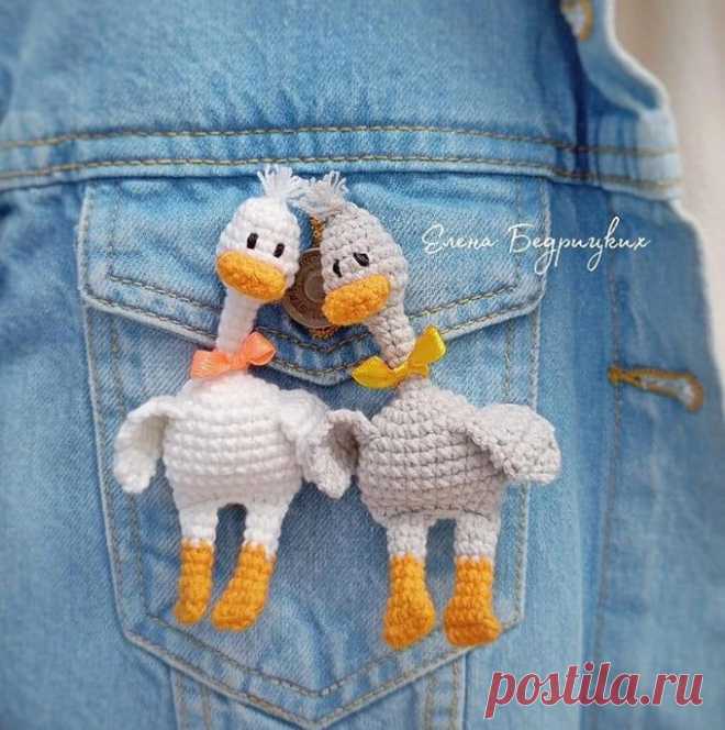 Гусь крючком. Амигуруми схемы и описания. Автор: Елена Бедрицких | IRINELY.ART