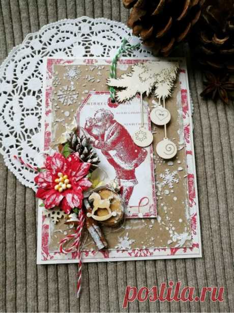 Мастер-класс: как сделать красивую и простую новогоднюю открытку своими руками?