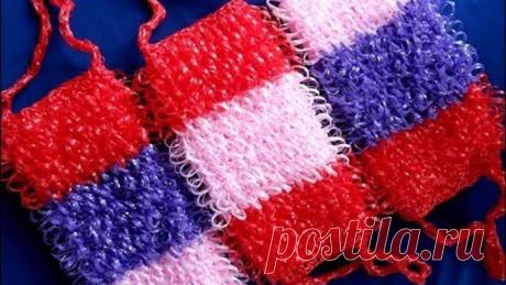 Как связать мочалку крючком - 5 основных элементов - Видео урок