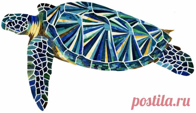 Mosaico de piscina de cristal de tortuga marina | Azulejos de piscina de mosaico de vidrio – Arte de mosaico de cerámica