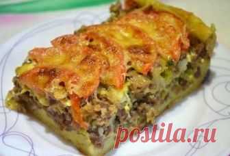 Открытый мясной пирог - У нас так Открытый мясной пирог (из картофельного теста) Буду готовить ещё не раз ● Ингредиенты: Для теста: ● 200 г картофеля (одна большая картофелина или две средние) ● стакан муки...